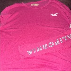 Hollister Bright Pink Long Sleeve Tee